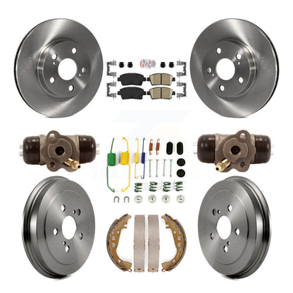 Kit de plaquettes et tambour en céramique, Rotor de frein à disque avant et arrière (9 pièces) pour Toyota Priu 2008