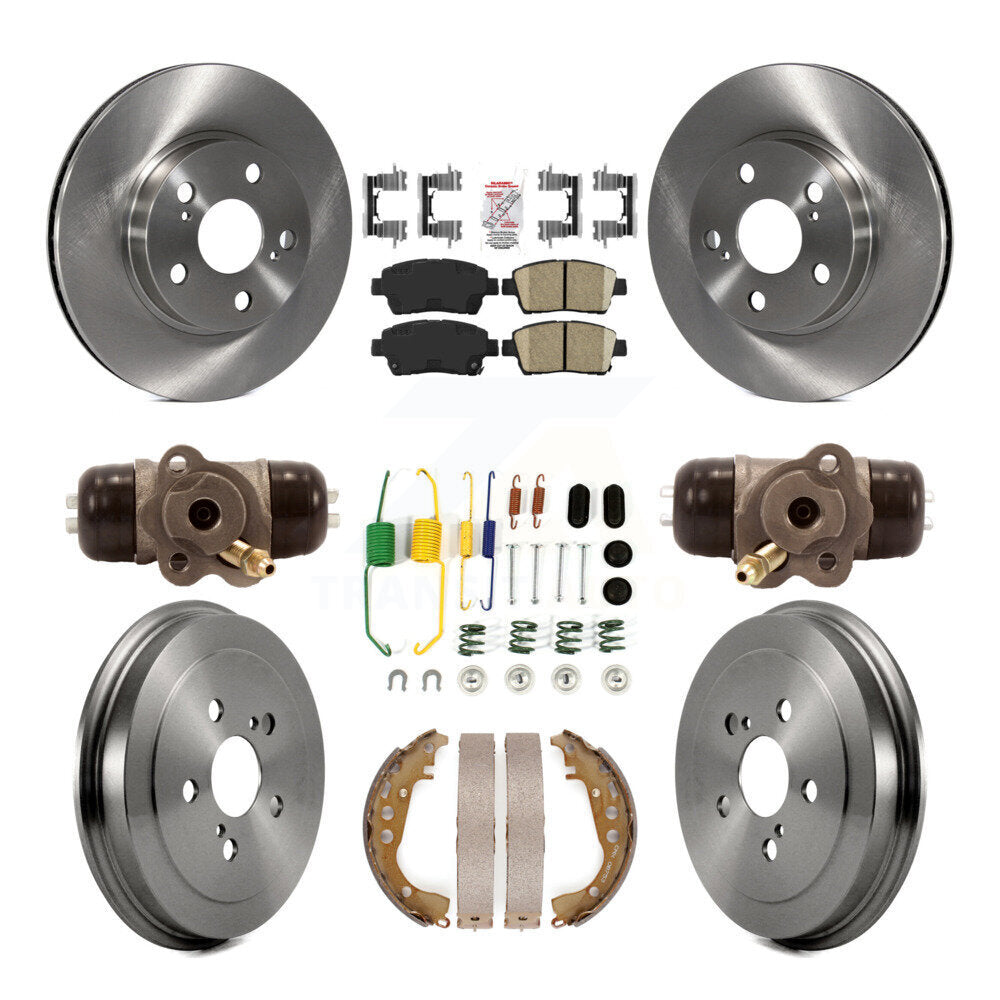 Kit de plaquettes et tambour en céramique, Rotor de frein à disque avant et arrière (9 pièces) pour Toyota Priu 2008