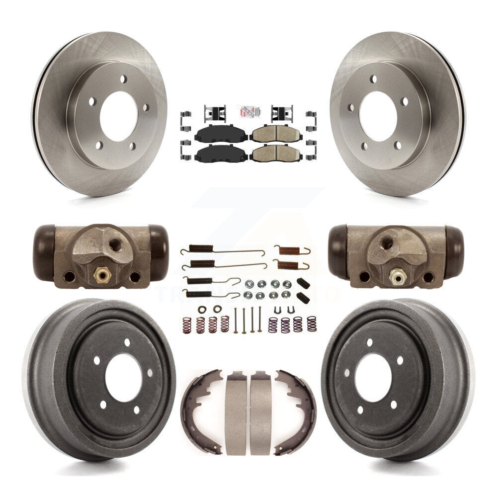 Rotors de frein à disque avant et arrière, plaquettes en céramique et Kit de tambour (9 pièces) pour Ford F-150 4WD