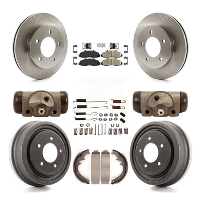 Rotors de frein à disque avant et arrière, plaquettes en céramique et Kit de tambour (9 pièces) pour Ford F-150 4WD