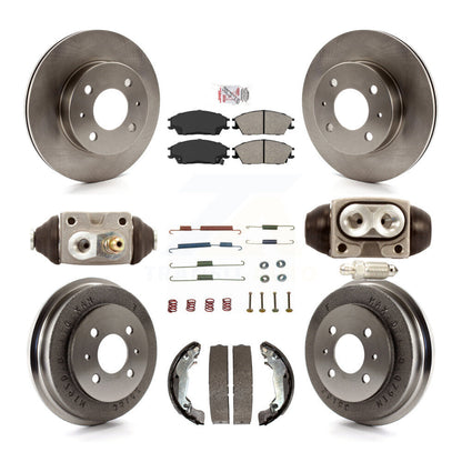 Kit de tambour à plaquettes semi-métalliques pour Rotor de frein avant et arrière (9 pièces) pour Hyundai Accen 03-05