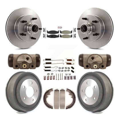 Kit de tambour à plaquettes semi-métalliques pour Rotor de frein avant et arrière (9 pièces) pour Ford E-150 Econolin
