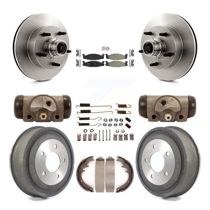 Kit de tambour à plaquettes semi-métalliques pour Rotor de frein avant et arrière (9 pièces) pour Ford E-150 Econolin