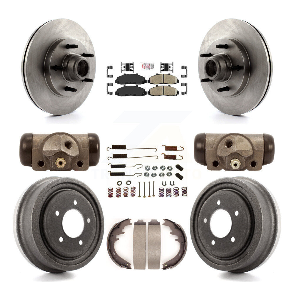 Rotors de frein à disque avant et arrière, plaquettes en céramique et Kit de tambour (9 pièces) pour Ford F-150