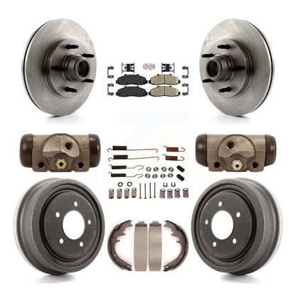 Rotors de frein à disque avant et arrière, plaquettes en céramique et Kit de tambour (9 pièces) pour Ford F-150