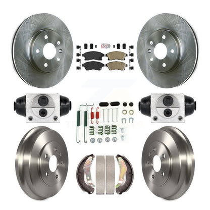Rotors de frein à disque avant et arrière, plaquettes en céramique et Kit de tambour (9 pièces) pour Chevrolet Soni