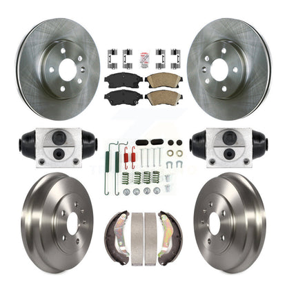 Rotors de frein à disque avant et arrière, plaquettes en céramique et Kit de tambour (9 pièces) pour Chevrolet Soni