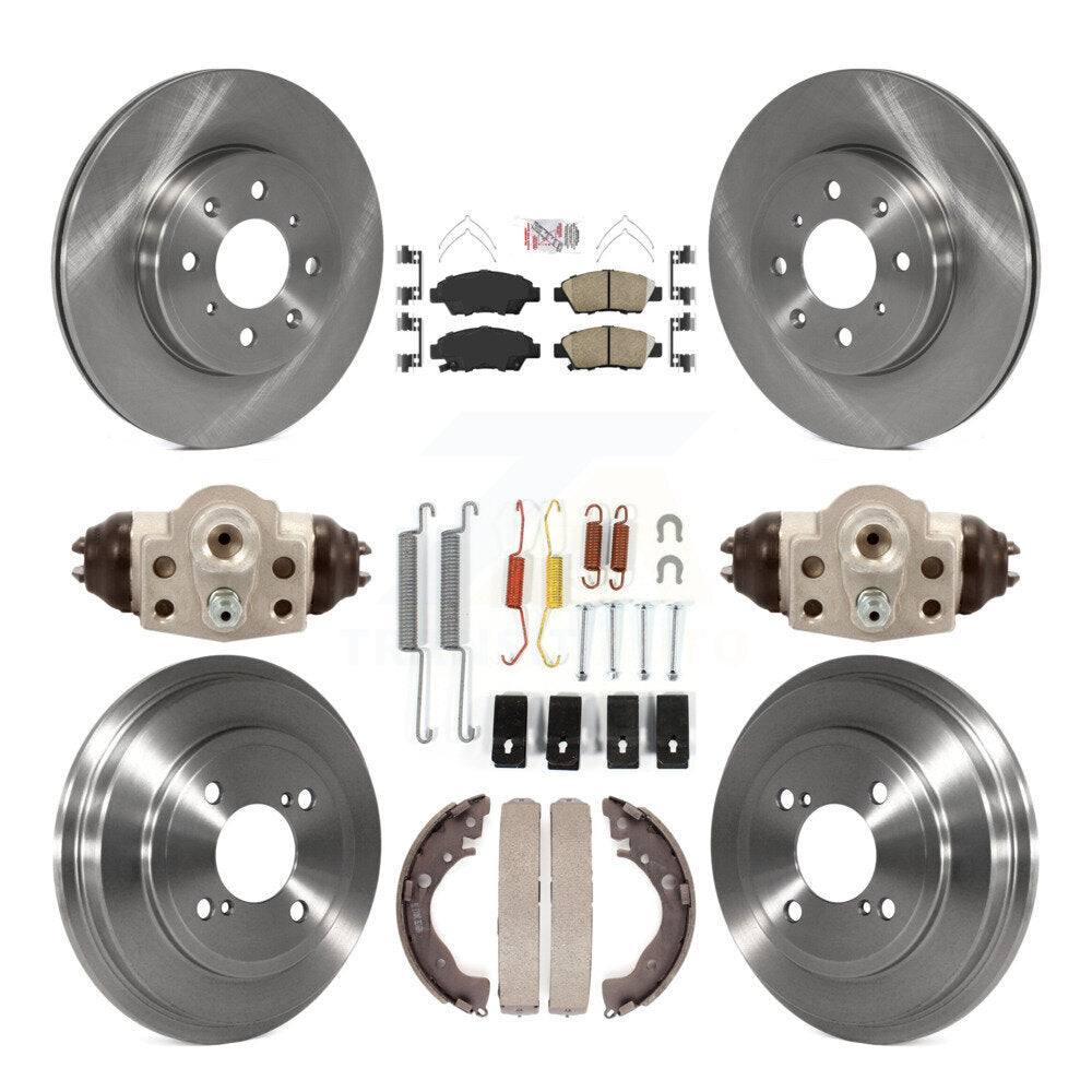 Kit de plaquettes et de tambour en céramique, Rotor de frein à disque avant et arrière (9 pièces) pour Honda Fi 2015 – 2019