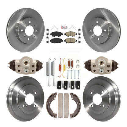 Kit de plaquettes et de tambour en céramique, Rotor de frein à disque avant et arrière (9 pièces) pour Honda Fi 2015 – 2019