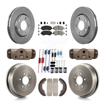 Rotors de frein avant et arrière, Kit de tambour à plaquettes semi-métalliques (9 pièces) pour Dodge Caravan Gran