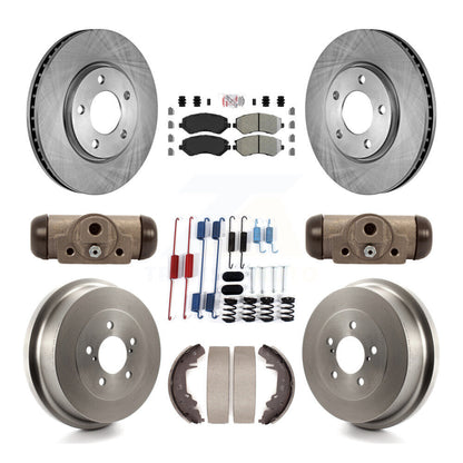 Rotors de frein avant et arrière, Kit de tambour à plaquettes semi-métalliques (9 pièces) pour Dodge Grand Carava