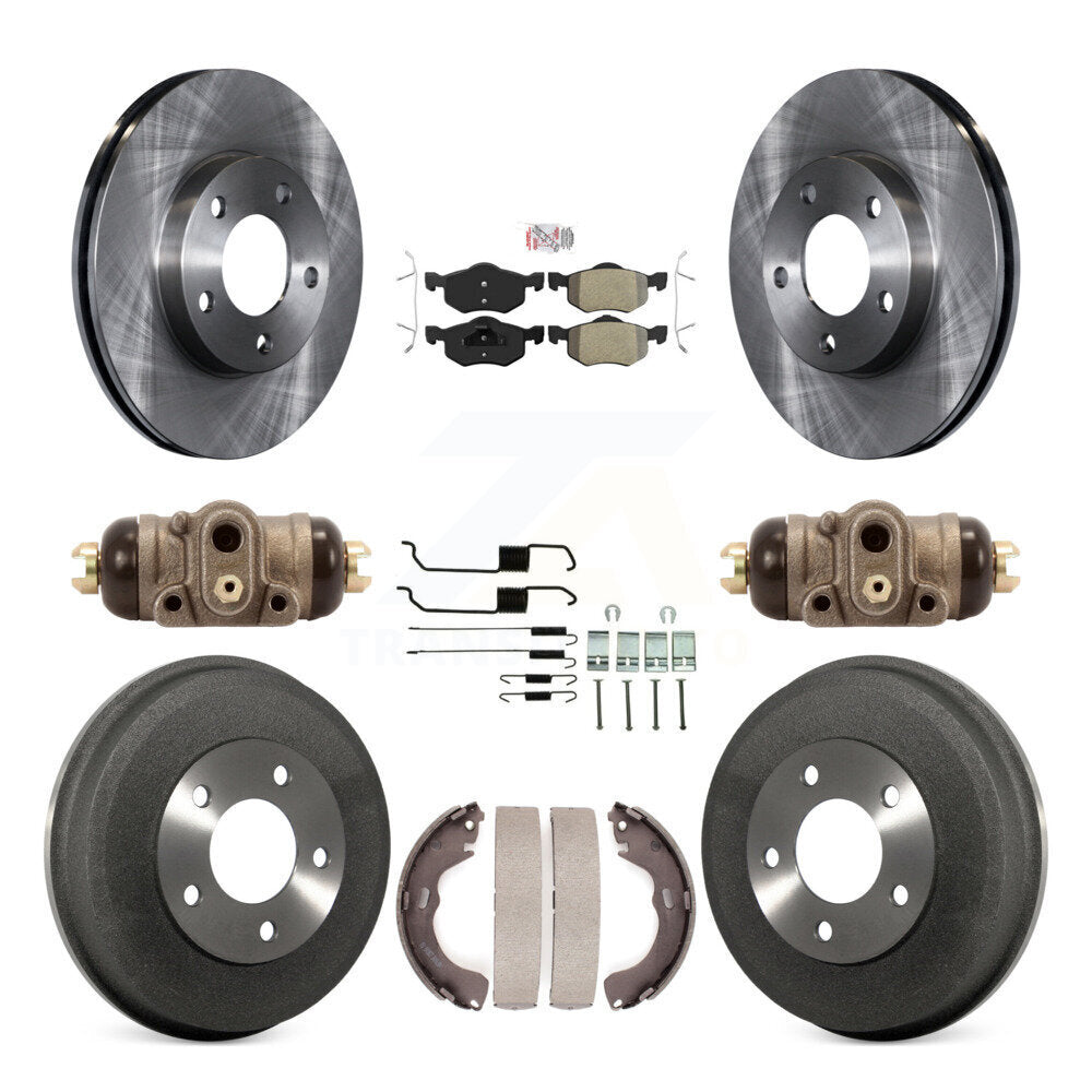 Rotors de frein avant et arrière, Kit de plaquettes et tambours semi-métalliques (9 pièces) pour Ford Escape Mazd