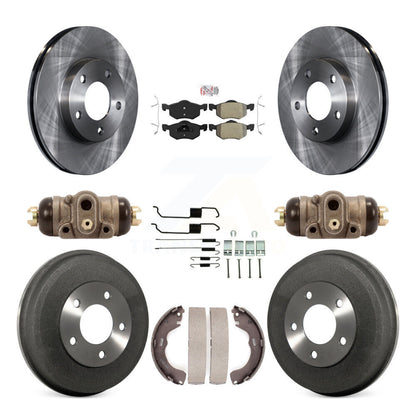 Rotors de frein avant et arrière, Kit de plaquettes et tambours semi-métalliques (9 pièces) pour Ford Escape Mazd