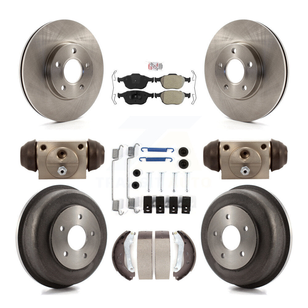 Kit de tambour à plaquettes semi-métalliques pour Rotor de frein avant et arrière (9 pièces) pour Ford Transit Connect