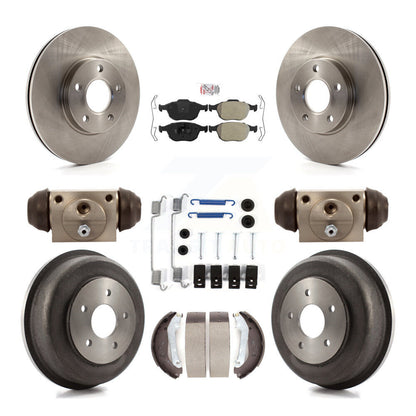 Kit de tambour à plaquettes semi-métalliques pour Rotor de frein avant et arrière (9 pièces) pour Ford Transit Connect