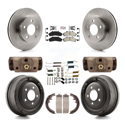 Rotors de frein avant et arrière, Kit de plaquettes et tambour semi-métalliques (9 pièces) pour Ford Ranger Mazd