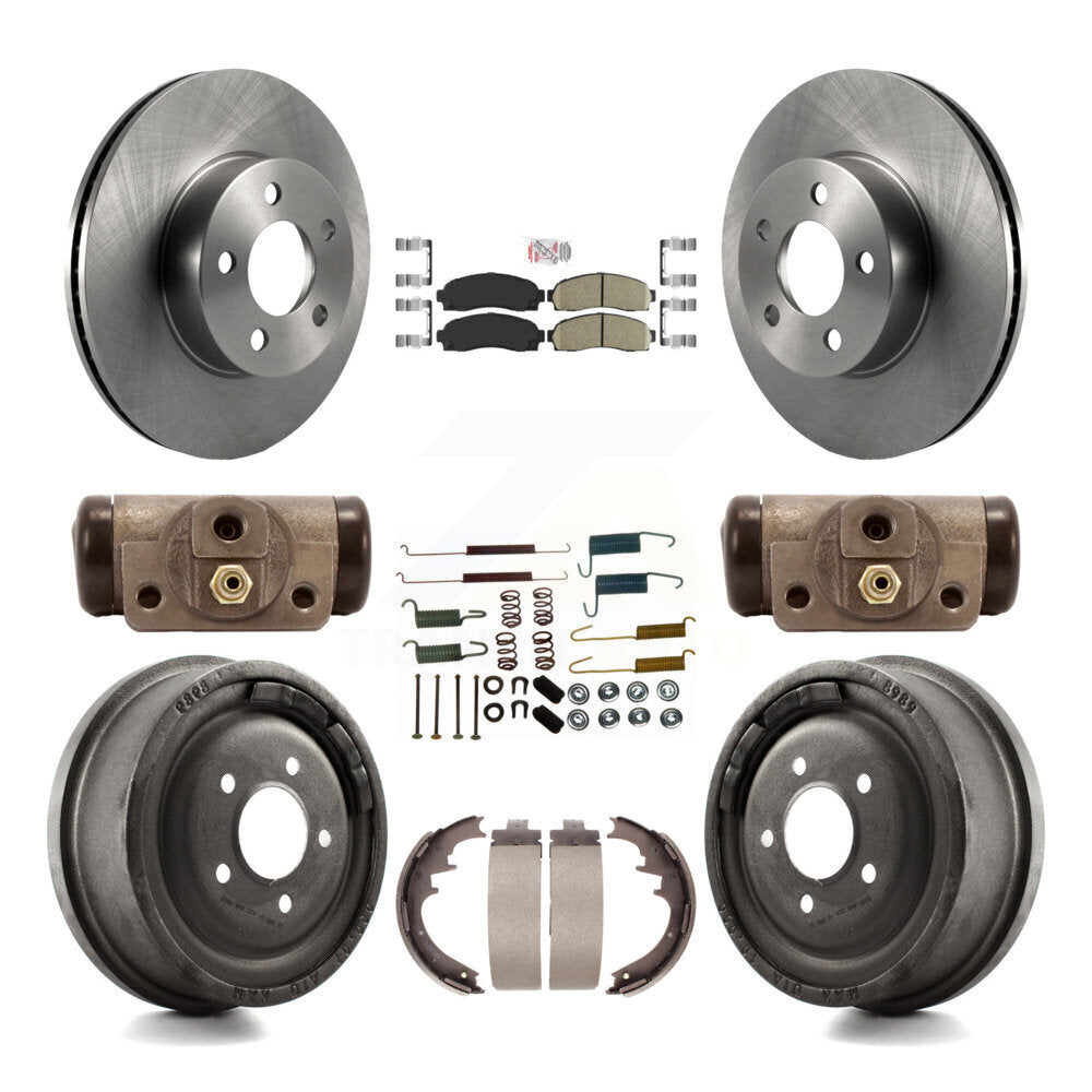 Rotors de frein avant et arrière, Kit de tampons et de tambour en céramique (9 pièces) pour Ford Ranger Mazda B400