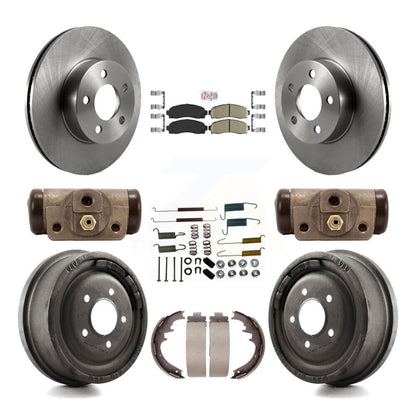 Rotors de frein avant et arrière, Kit de tampons et de tambour en céramique (9 pièces) pour Ford Ranger Mazda B400