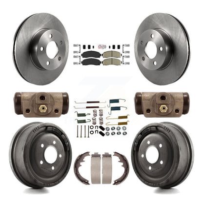 Rotors de frein avant et arrière, Kit de tampons et de tambour en céramique (9 pièces) pour Ford Ranger Mazda B400