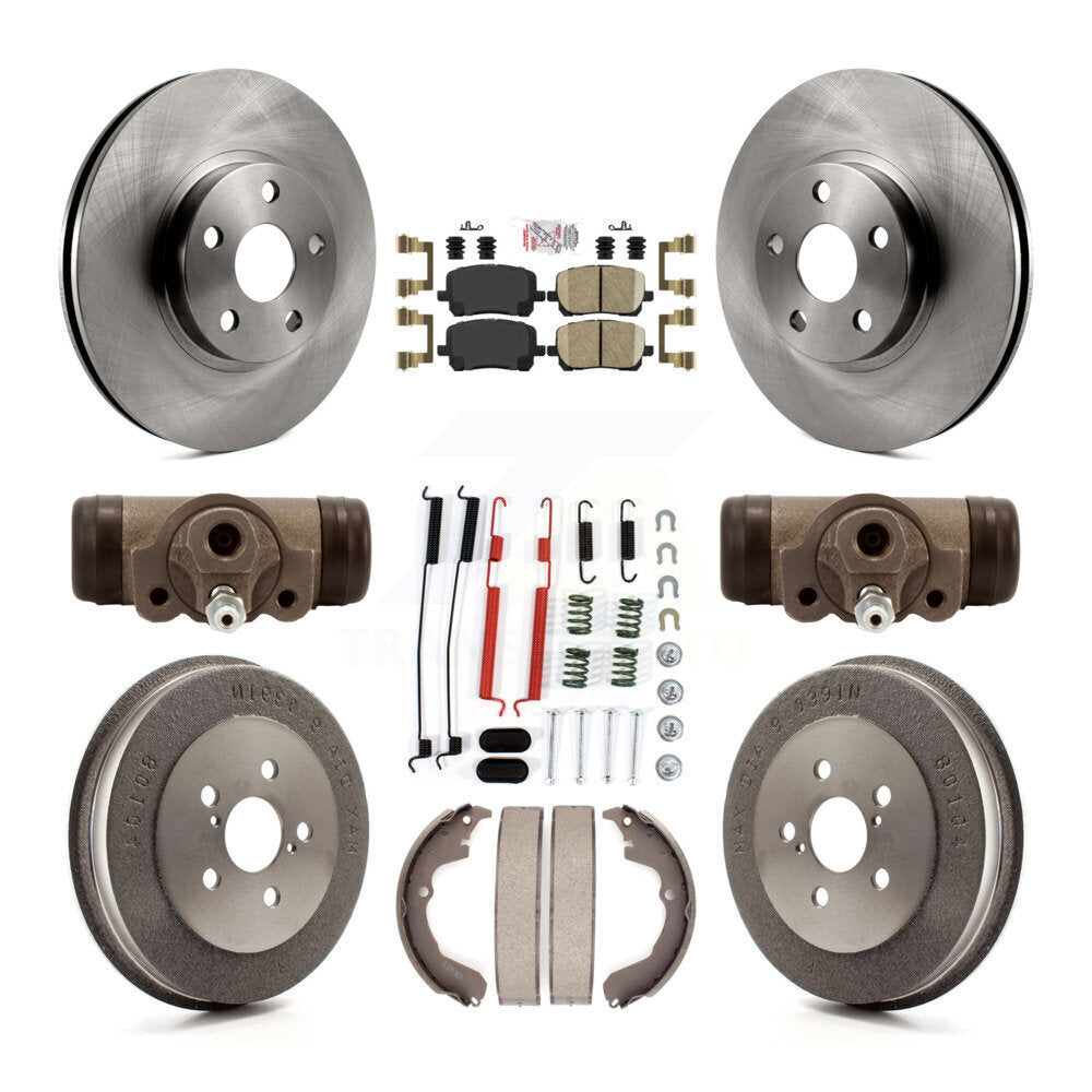 Kit de tambour de plaquettes en céramique de Rotor de frein avant et arrière (9 pièces) pour Pontiac Vibe Toyota Matri