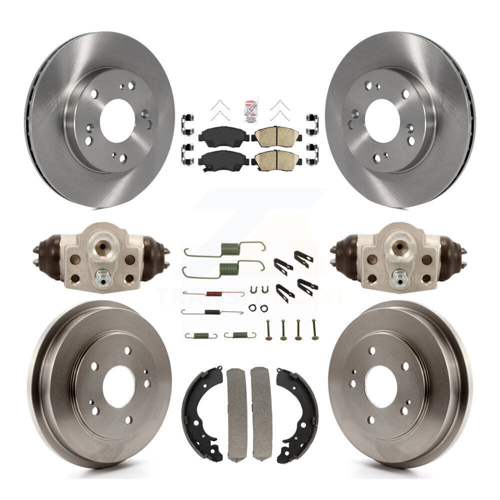 Kit de plaquettes et de tambour en céramique pour rotor de frein avant et arrière (9 pièces) pour Honda Civic Hybri 06-08