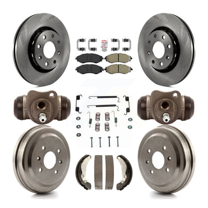 Kit de tambour à plaquettes semi-métalliques pour Rotor de frein avant et arrière (9 pièces) pour Chevrolet Aveo Aveo