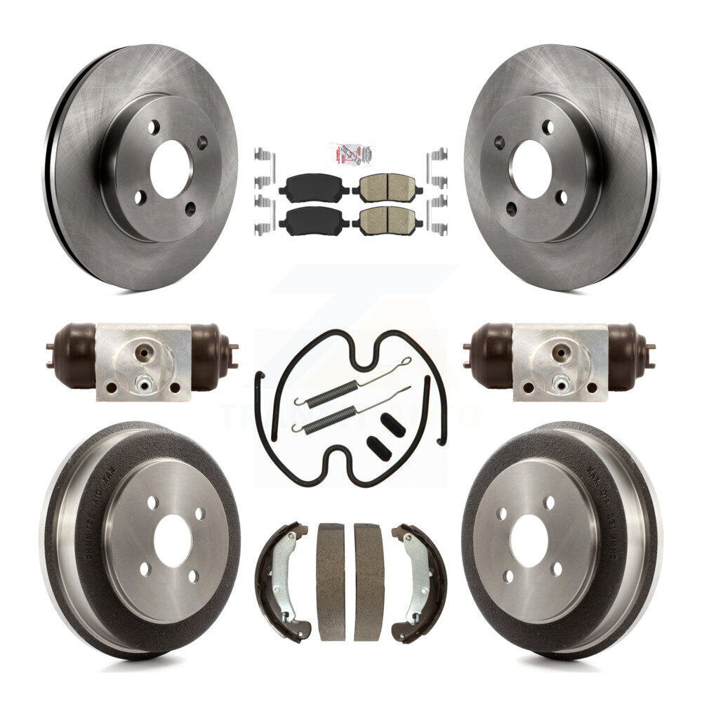 Rotors de frein avant et arrière, Kit de tampons et de tambour en céramique (9 pièces) pour Chevrolet Cobalt Satur
