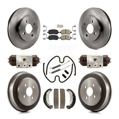 Rotors de frein avant et arrière, Kit de tampons et de tambour en céramique (9 pièces) pour Chevrolet Cobalt Satur