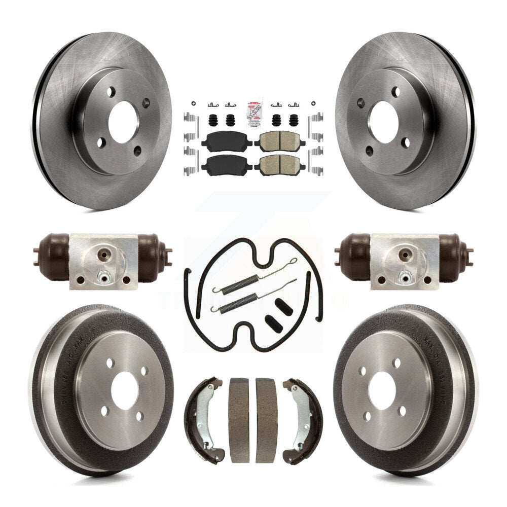 Rotors de frein avant et arrière, Kit de tampons et de tambour en céramique (9 pièces) pour Chevrolet Cobalt Satur