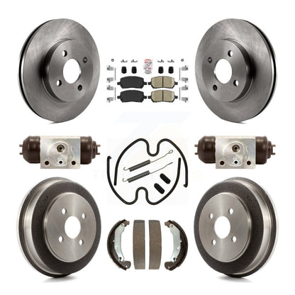 Rotors de frein avant et arrière, Kit de tampons et de tambour en céramique (9 pièces) pour Chevrolet Cobalt Satur