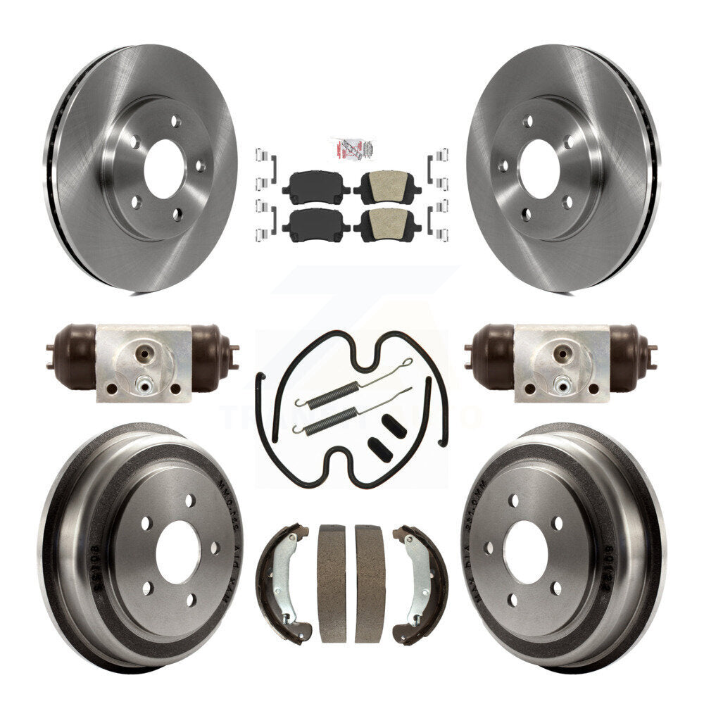 Rotors de frein à disque avant et arrière, plaquettes en céramique et Kit de tambour (9 pièces) pour Chevrolet HHR