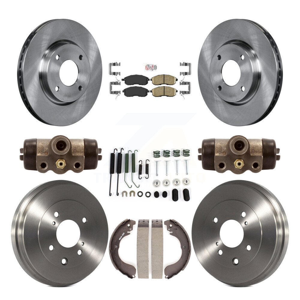 Rotors de frein à disque avant et arrière, tampons en céramique et Kit de tambour (9 pièces) pour Nissan Sentra Cub