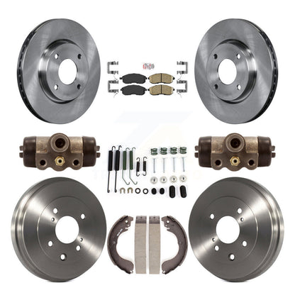 Rotors de frein à disque avant et arrière, tampons en céramique et Kit de tambour (9 pièces) pour Nissan Sentra Cub
