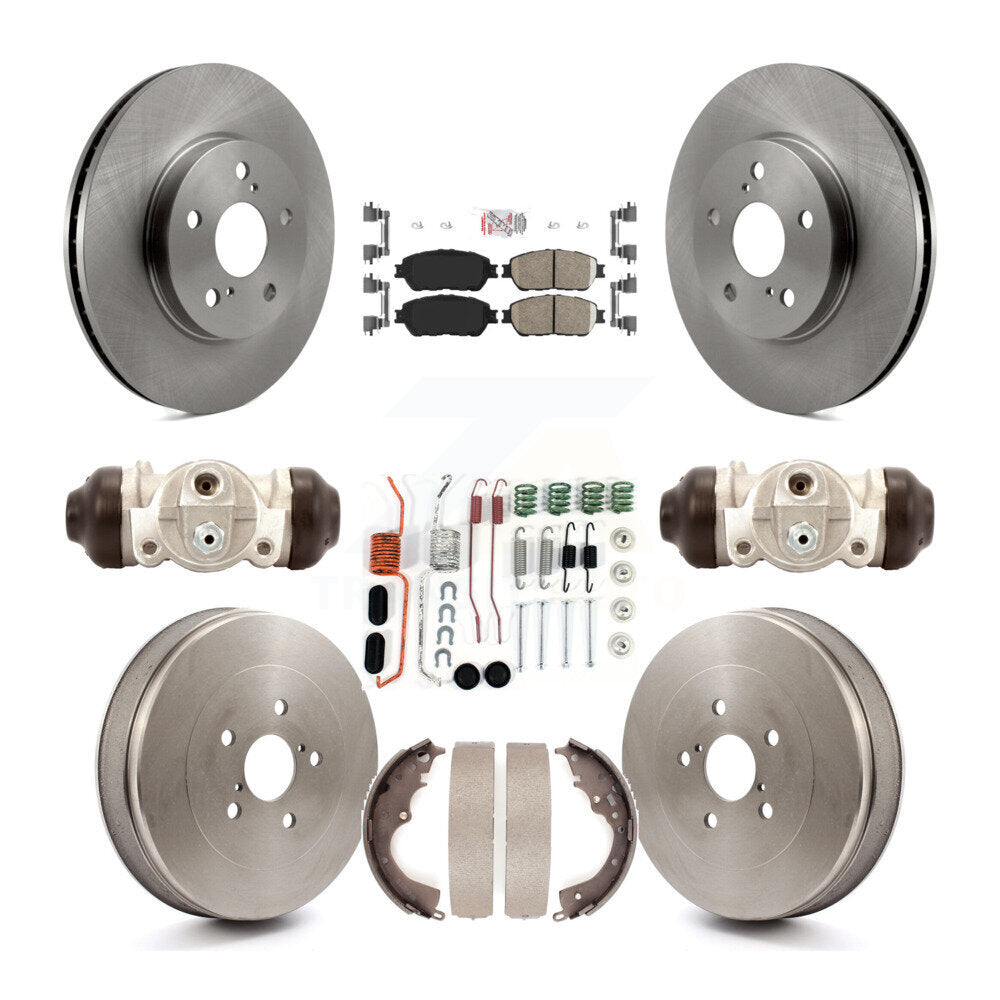 Kit de plaquettes et de tambours en céramique pour rotors de frein avant et arrière (9 pièces) pour Toyota Sienn 2004-2010