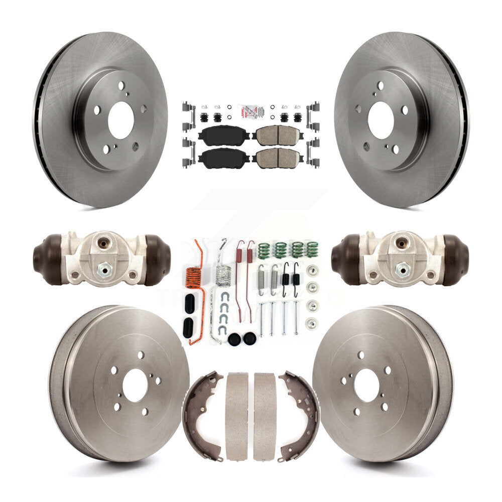 Kit de plaquettes et de tambours en céramique pour rotors de frein avant et arrière (9 pièces) pour Toyota Sienn 2004-2010