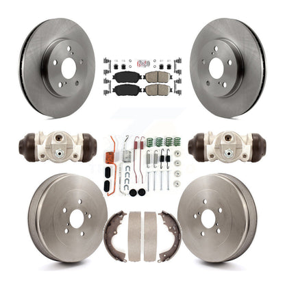 Kit de plaquettes et de tambours en céramique pour rotors de frein avant et arrière (9 pièces) pour Toyota Sienn 2004-2010