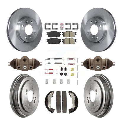 Kit de plaquettes et tambours semi-métalliques pour Rotor de frein avant et arrière (9 pièces) pour Hyundai Accent Ki