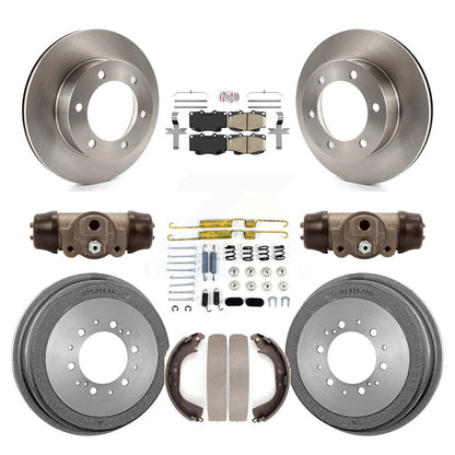 Rotors de frein à disque avant et arrière, plaquettes en céramique et Kit de tambour (9 pièces) pour Toyota Tacoma