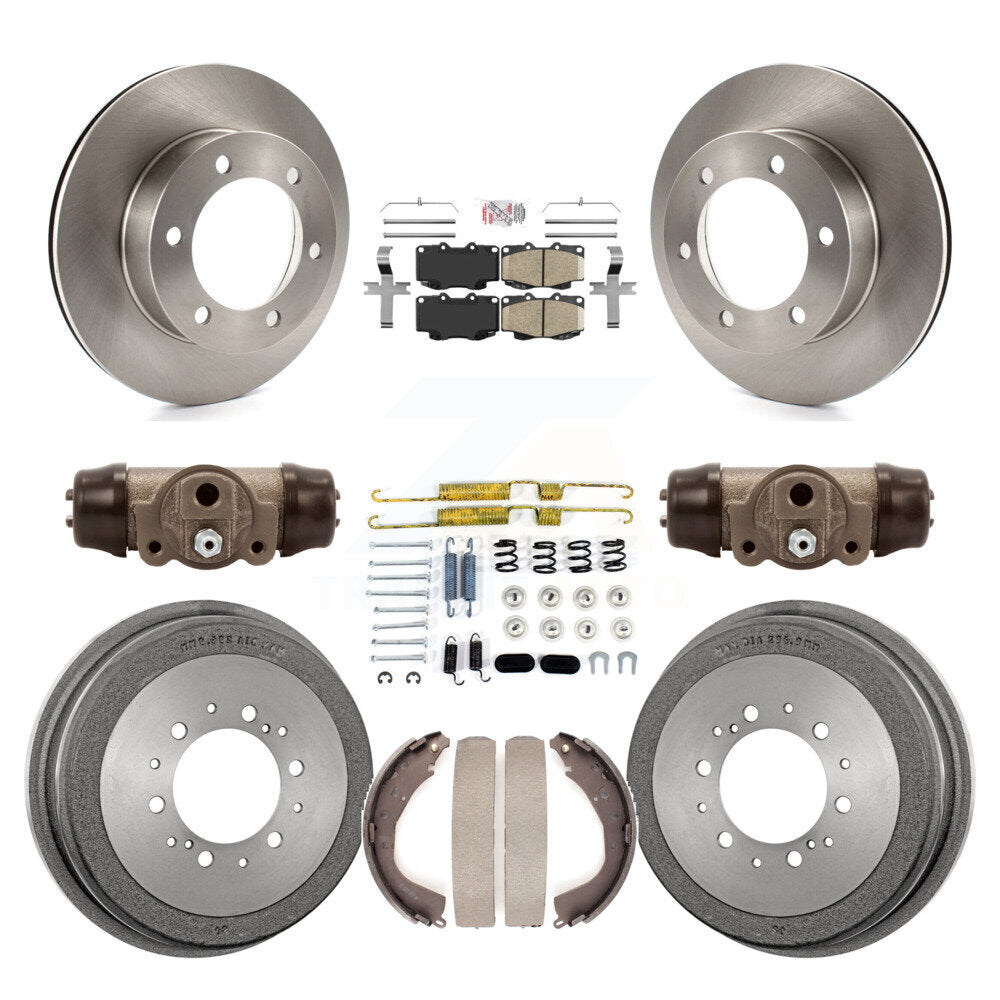 Rotors de frein à disque avant et arrière, plaquettes en céramique et Kit de tambour (9 pièces) pour Toyota Tacoma