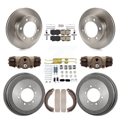 Rotors de frein à disque avant et arrière, plaquettes en céramique et Kit de tambour (9 pièces) pour Toyota Tacoma