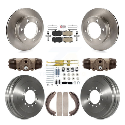 Rotors de frein à disque avant et arrière, plaquettes en céramique et Kit de tambour (9 pièces) pour Toyota Tacoma
