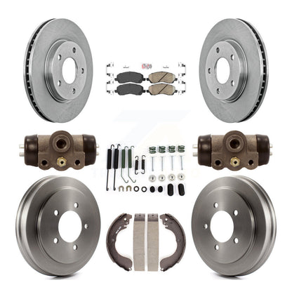 Rotors de frein à disque avant et arrière, plaquettes en céramique et Kit de tambour (9 pièces) pour Dodge Caliber