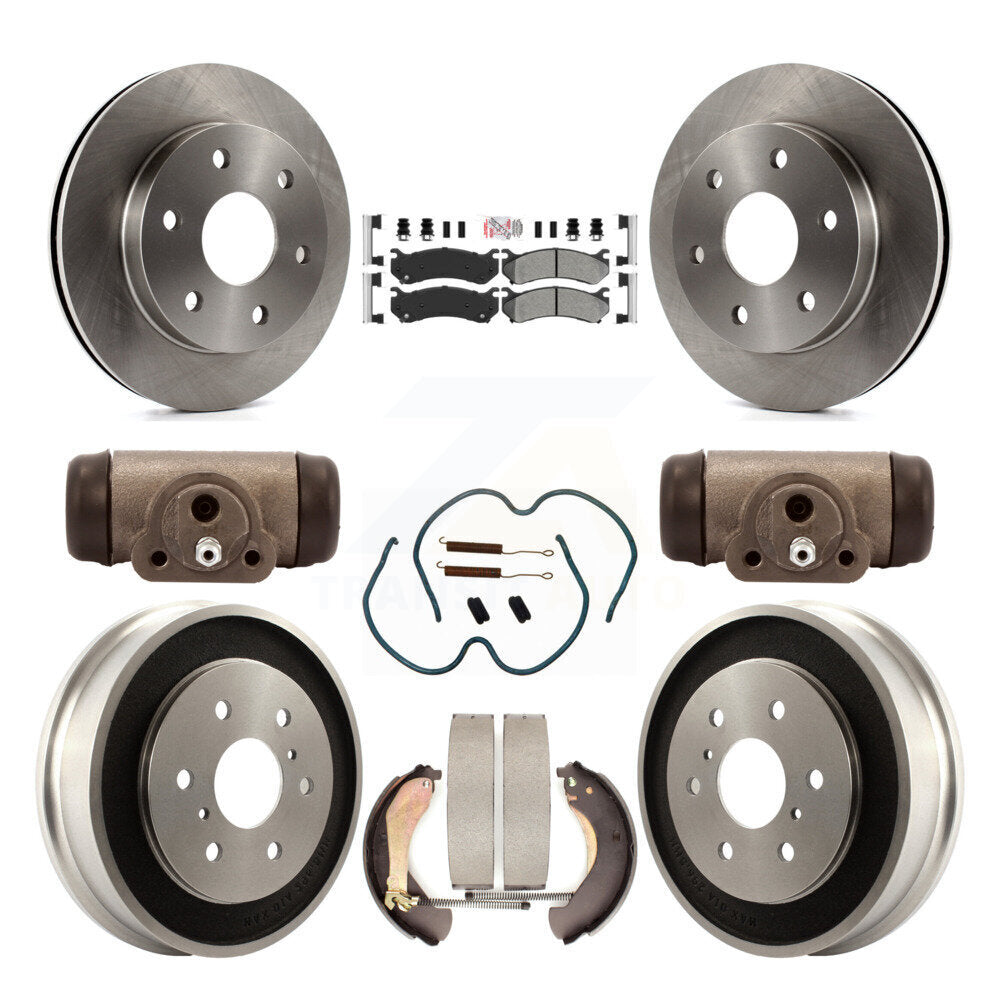 Rotors de frein avant et arrière, Kit de tambour à plaquettes semi-métalliques (9 pièces) pour Chevrolet Silverad