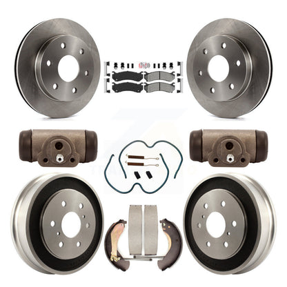 Rotors de frein avant et arrière, Kit de tambour à plaquettes semi-métalliques (9 pièces) pour Chevrolet Silverad