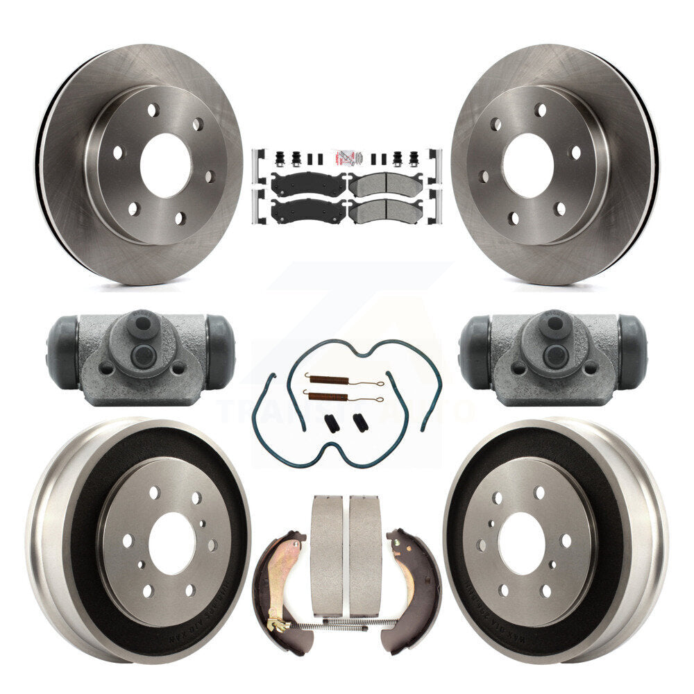 Rotors de frein avant et arrière, Kit de tambour à plaquettes semi-métalliques (9 pièces) pour Chevrolet Silverad