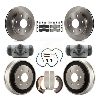 Rotors de frein avant et arrière, Kit de tambour à plaquettes semi-métalliques (9 pièces) pour Chevrolet Silverad