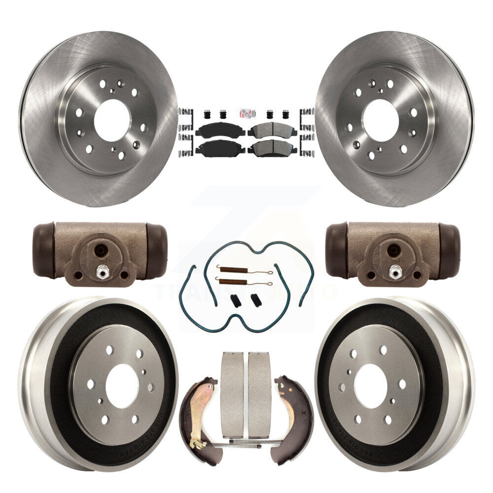 Rotors de frein avant et arrière, Kit de tambour à plaquettes semi-métalliques (9 pièces) pour Chevrolet Silverad