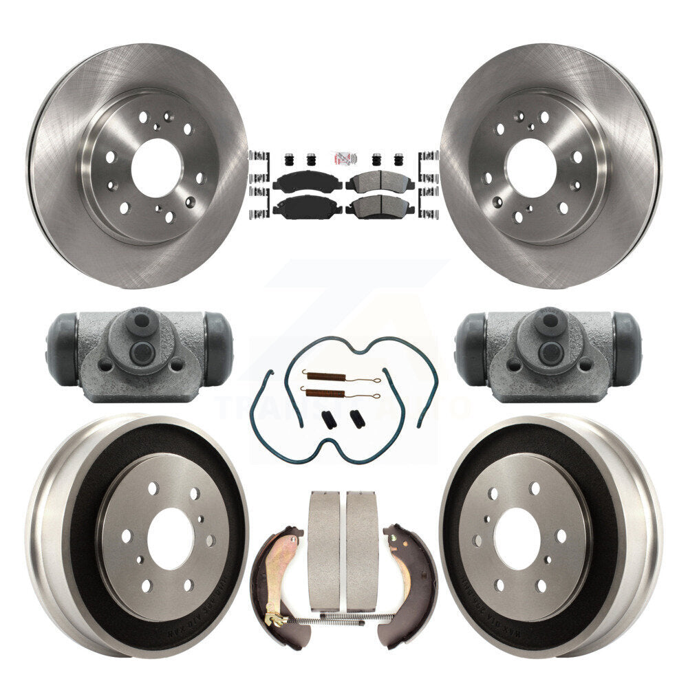Rotors de frein avant et arrière, Kit de tambour à plaquettes semi-métalliques (9 pièces) pour Chevrolet Silverad