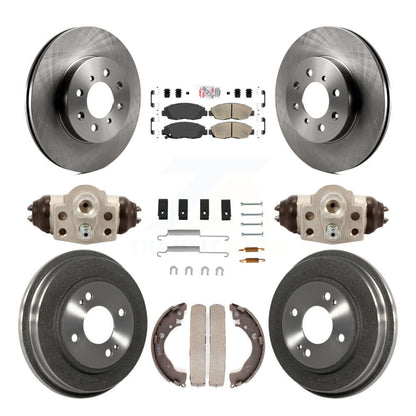 Rotors de frein à disque avant et arrière, plaquettes en céramique et Kit de tambour (9 pièces) pour Honda Insight