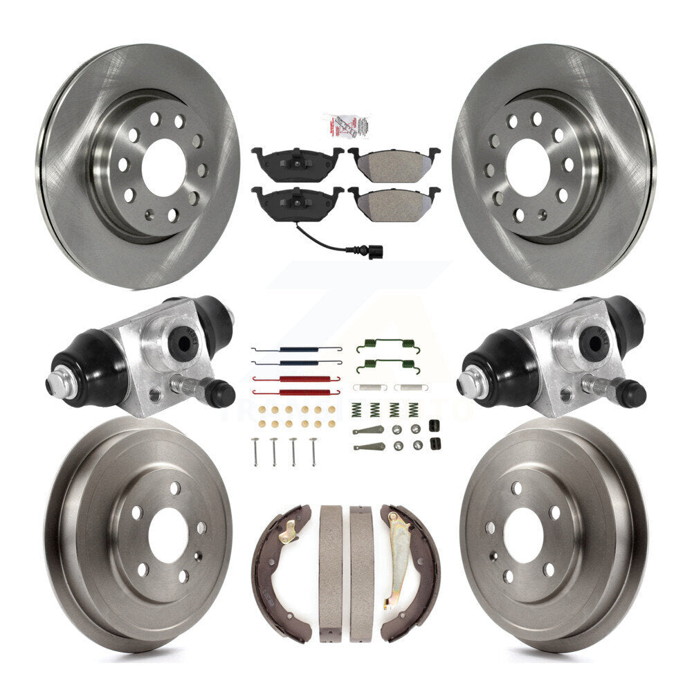Kit de plaquettes et de tambour semi-métalliques pour Rotor de frein avant et arrière (9 pièces) pour Volkswagen Jett